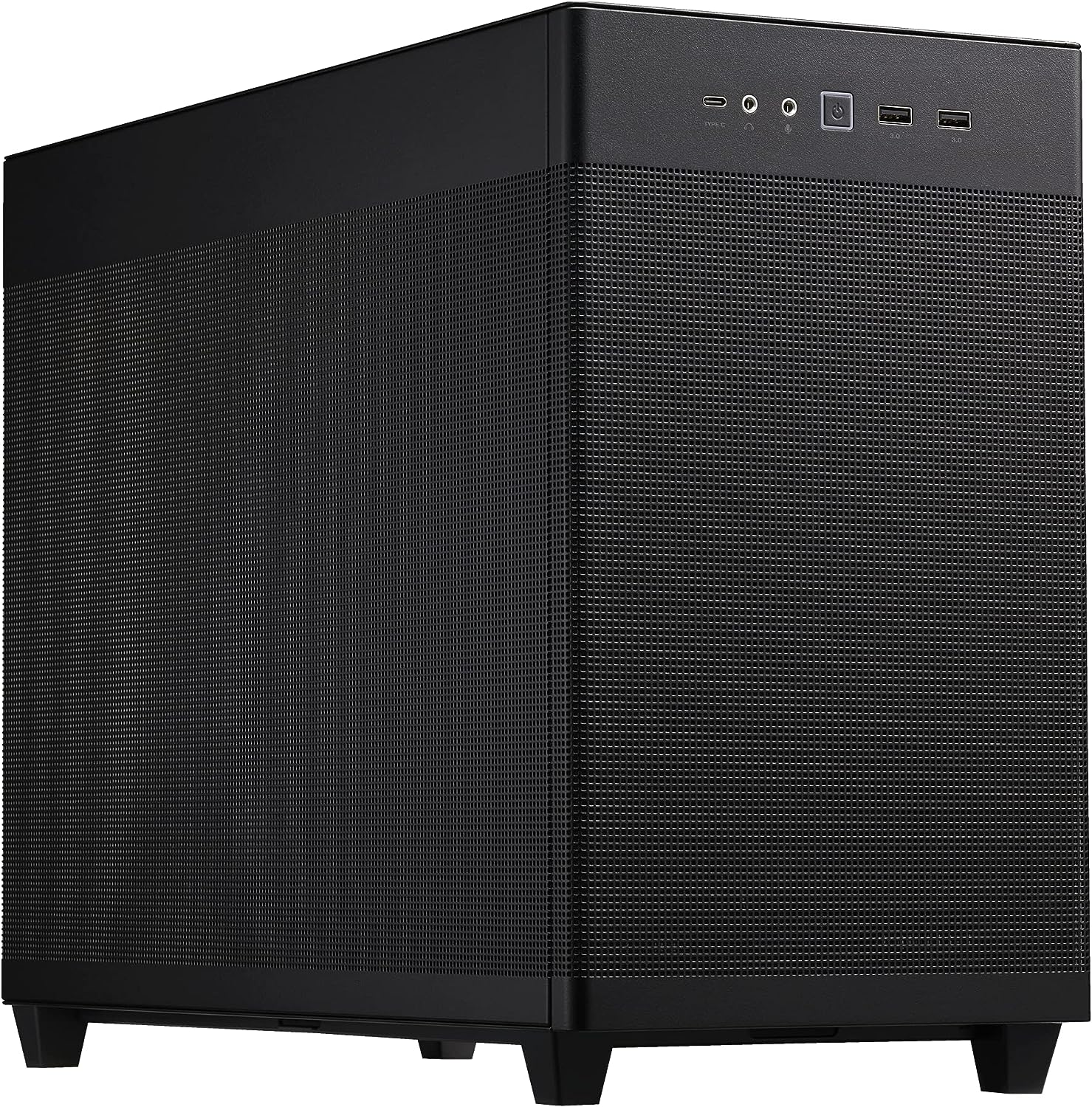 ASUS Prime AP201 33-Liter MicroATX Black case with Tool-Free Side Panels and a Quasi-Filter mesh, with Support for 360 mm Coolers, Graphics Cards up to 338 mm Long, and Standard ATX PSUs