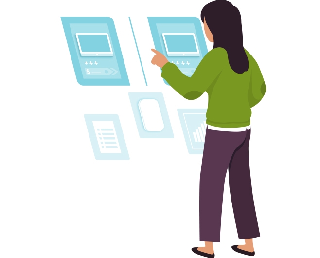Content Sharing Mobile Digital Channel Marketing Illustration